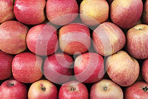 Pile of red apples texture background