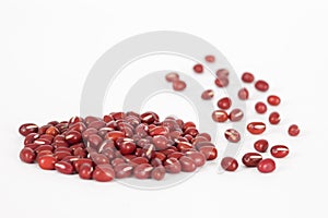 Pile of red azuki beans