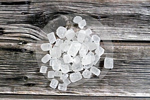 pile of rock crystal sugar candy lumps, a type of confection composed of relatively large sugar crystals, Misri or crystallized