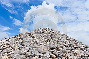 Pile of rocks. for construction.