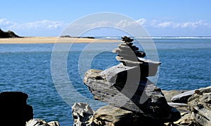 Pile of rocks stacked on top of the other