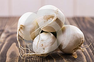 Pile of round root crops