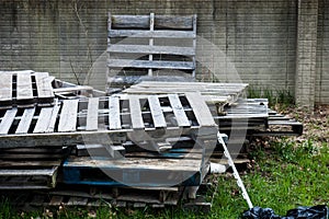 Pile of rubbish in empty midwest fairgrounds