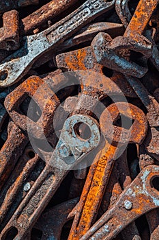 Pile of Rusty Wrenches