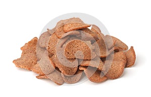 Pile of rye bread chips