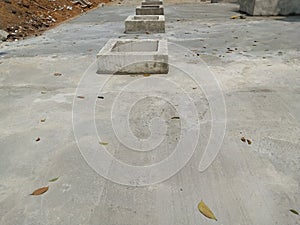 a pile of sand at a construction project site