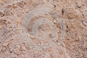 Pile of sand in construction site for background.