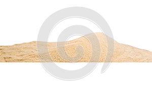 Pile sand dune isolated on white