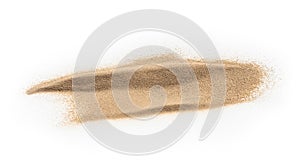 Pile sand isolated on white background