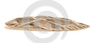 Pile sand isolated on white background