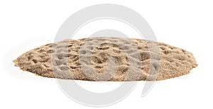 Pile sand isolated on white background