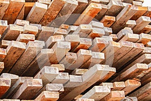 Pile of sawed wood planks