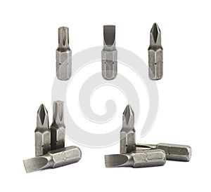 Screwdriver`s replacable bit isolated