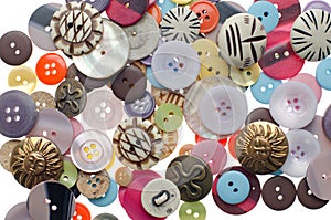 Pile of sewing buttons