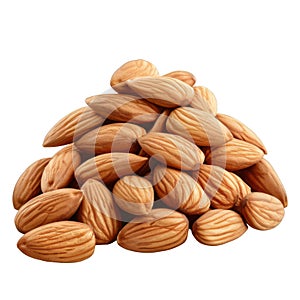 A Pile of Shelled Almonds on a Black Background