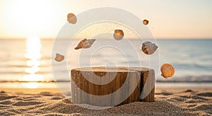 A pile of shells on a beach