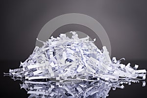 Pile of shredded documents