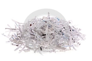 Pile of shredded paper