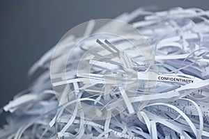 Pile of shredded paper - confidentiality