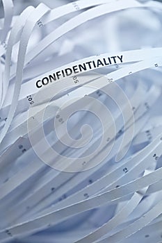 Pile of shredded paper - confidentiality