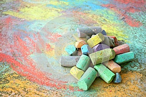 Pile of Sidewalk Chalk