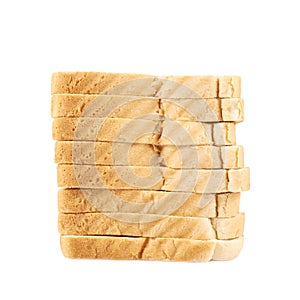 Pile of the sliced bread toasts