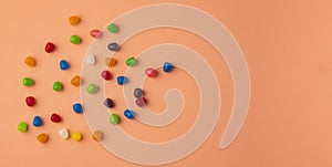 Pile of small colored candies - Halloween