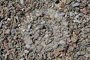 Pile of a small crushed stones background