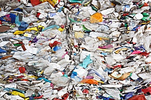 Pile of sorted plastic waste
