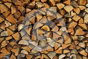 Pile of Split Fire Wood