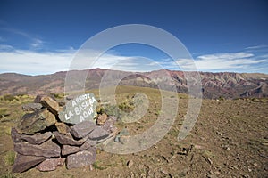 Pile of stones at the Quebrada de Humahuaca, Northern Argentina