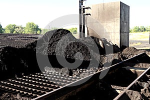 Pile of Sub-Bituminos Coal on the Grates of a Pulverizer photo