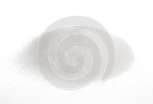 Pile of sugar isolated on white