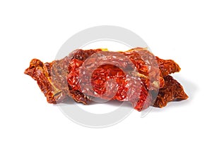 Pile of sun dried tomatoes, isolated