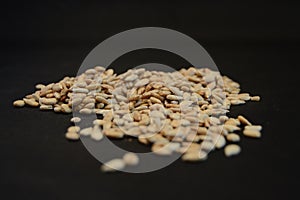 Pile of sunflower kernels