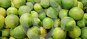 A pile of sweet lime which is also called as citrus limetta or mosambi