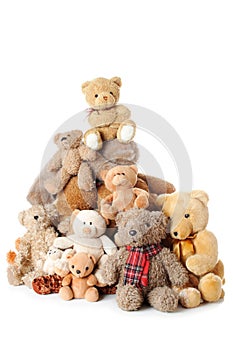 Pile of Teddy bears | Isolated photo