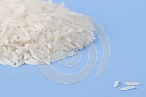 Pile of uncooked white Rice