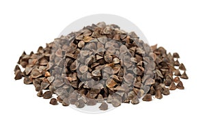 Pile of unhulled buckwheat