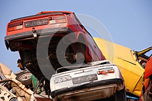 Pile of used cars