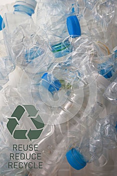 Pile of used PET bottles for recycle 5