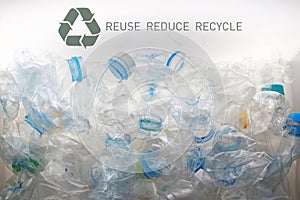 Pile of used PET bottles for recycle 9