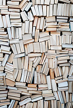 Pile of Various Books in Disarray Captured From Above