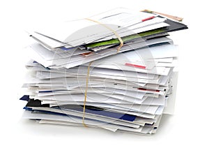 Pile of various home mail letters