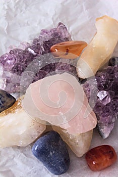 A Pile of Various Semi-Precious Gemstones