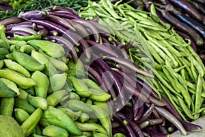 Pile of various vegetables and legumes