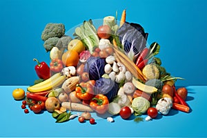 A pile of vegetables including AI generation