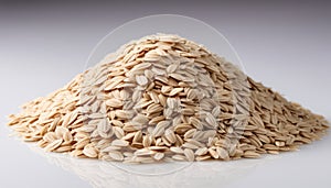 A pile of wheat on a white background