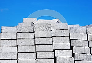Pile of white bricks