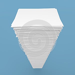 Pile of white paper sheets